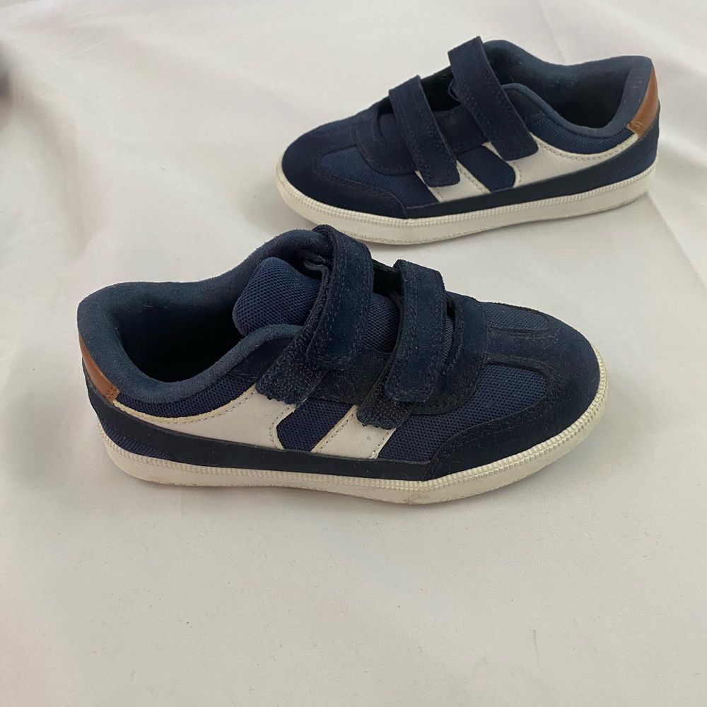 Cat and Jack Blue Suede Velcro Sneakers